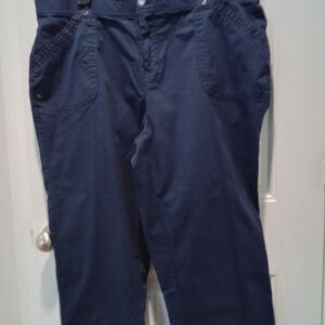 Avenue Plus Size 16  Navy Blue Straight Leg Business Casual/Casual Pants